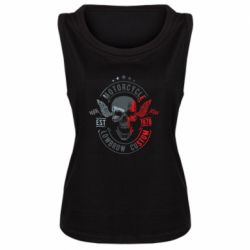 Женская майка Moto skull - PrintSalon