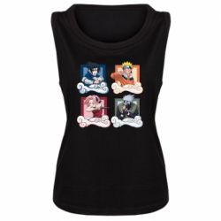 Женская майка Naruto team 7 in action - PrintSalon