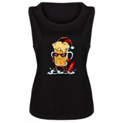 Женская майка New Year's beer - PrintSalon