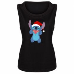 Женская майка Новогодний Стич - PrintSalon