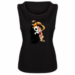 Женская майка One piece chibi Luffy - PrintSalon