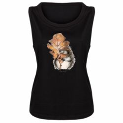 Женская майка Осенний ежик - PrintSalon