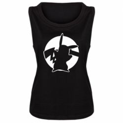 Женская майка Pikachu silhouette - PrintSalon