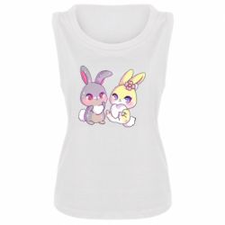 Женская майка Rabbits In Love - PrintSalon