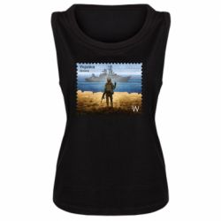 Женская майка русский корабль иди на@ - PrintSalon