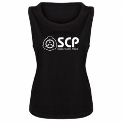 Майка жіноча SCP logo text - PrintSalon