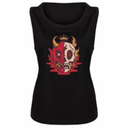 Женская майка Skull face - PrintSalon