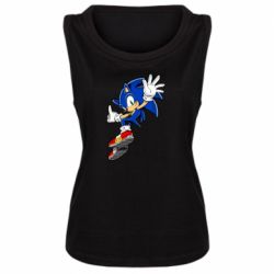 Женская майка Sonic and the jump - PrintSalon