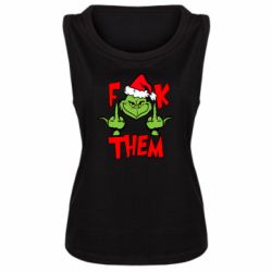 Женская майка The grinch f*ck them - PrintSalon