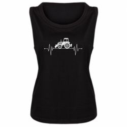 Женская майка Трактор импульс - PrintSalon