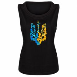 Майка жіноча Тризуб квіти Україна - PrintSalon
