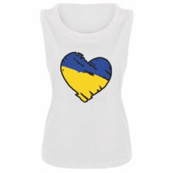 Женская майка Украина сердце с царапинами - PrintSalon