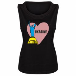 Женская майка Ukraine in heart - PrintSalon