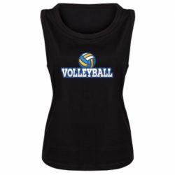 Женская майка Volleyball text and ball - PrintSalon