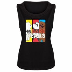 Женская майка We bare bears collage - PrintSalon