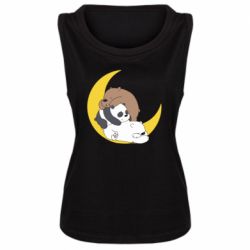 Женская майка We bare bears sleep - PrintSalon