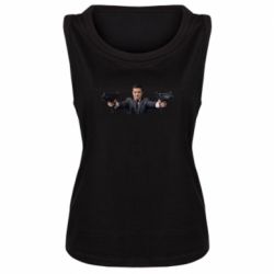 Женская майка Зеленский с оружием - PrintSalon