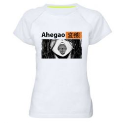 Жіноча футболка для спорту Ахегао Аніме - PrintSalon