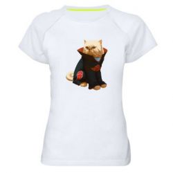 Женская футболка для спорта Akatsuki angry cat - PrintSalon