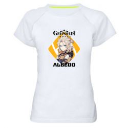 Жіноча футболка для спорту Albedo Genshin Impact - PrintSalon