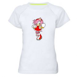 Жіноча футболка для спорту Amy Rose with smile - PrintSalon