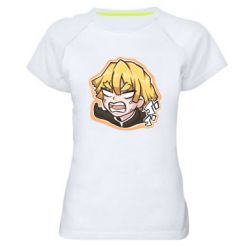 Женская футболка для спорта Angry Zenitsu Agatsuma - PrintSalon