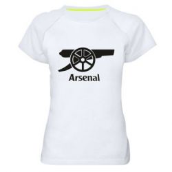 Женская футболка для спорта Arsenal simple logo - PrintSalon