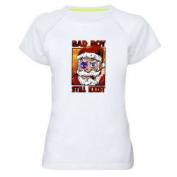 Женская футболка для спорта Bad Santa - PrintSalon