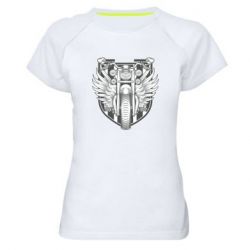 Женская футболка для спорта Bike Shield Art - PrintSalon