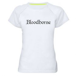 Женская футболка для спорта Bloodborne logo - PrintSalon