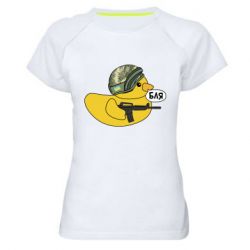 Женская футболка для спорта Боевая утка - PrintSalon
