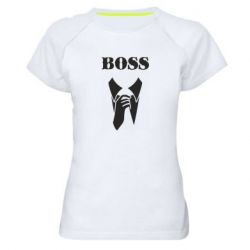 Женская футболка для спорта Boss Costume - PrintSalon