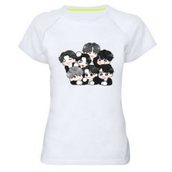 Жіноча футболка для спорту BTS Cute Art - PrintSalon