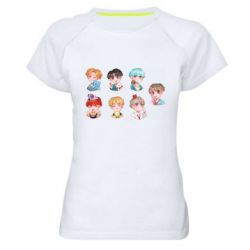 Женская футболка для спорта BTS cute boys - PrintSalon