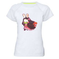 Женская футболка для спорта Chibi Bunny Kamado Nezuko - PrintSalon