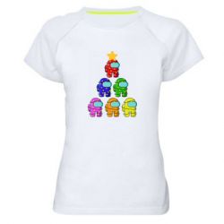 Жіноча футболка для спорту Christmas Tree Among Us - PrintSalon
