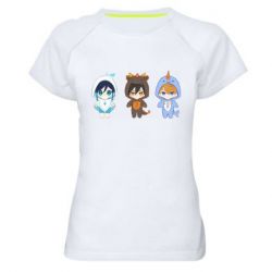 Жіноча футболка для спорту Чжун, Венті і Тортик - PrintSalon