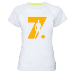 Женская футболка для спорта Cristiano Ronaldo Silhouette Art - PrintSalon