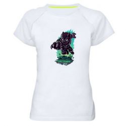 Женская футболка для спорта Cute Black panther-PrintSalon Женская футболка для спорта Cute Black panther