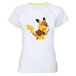 Женская футболка для спорта Cute Detective Pikachu - PrintSalon