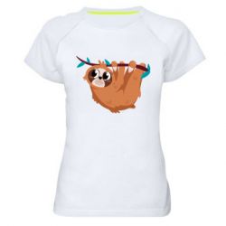 Женская футболка для спорта Cute sloth - PrintSalon