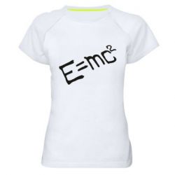 Женская футболка для спорта E=mc2 - PrintSalon