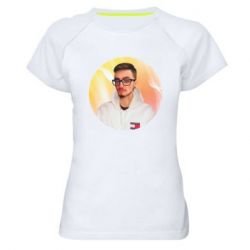 Женская футболка для спорта Edison Portrait - PrintSalon