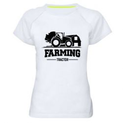 Женская футболка для спорта Farming Tractor - PrintSalon