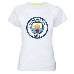 Женская футболка для спорта FC Manchester City Logo - PrintSalon
