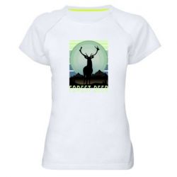 Женская футболка для спорта Forest deer - PrintSalon