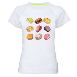 Женская футболка для спорта Французский макарун - PrintSalon