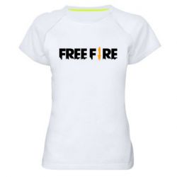 Жіноча футболка для спорту Free Fire logo - PrintSalon