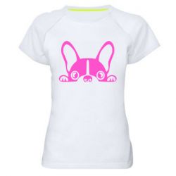 Женская футболка для спорта French Bulldog Puppy - PrintSalon