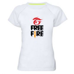 Жіноча футболка для спорту Garena and Free Fire logo - PrintSalon